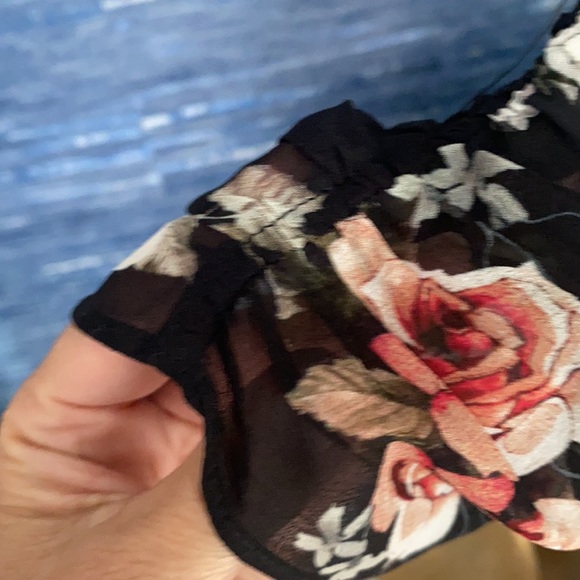 Nicholas black  silk georgette floral wrap dress - Picture 6 of 10